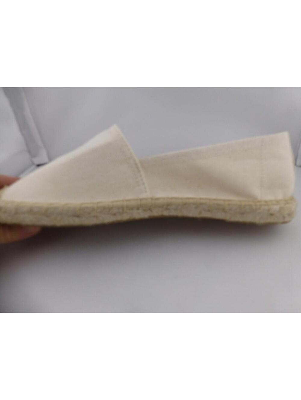 Lands' End Women's Natural Canvas Espadrille Flats Slip-On Shoes US 8 M3 - Picture 10 of 12